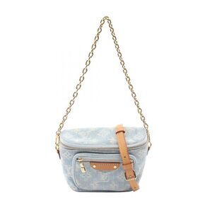 Louis Vuitton Handbag Mini Bum Bag M83353 Light Blue Canvas Leather Mini Bum